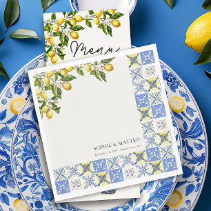 Lemon Grove Rustic Italian Themed Wedding Napkin