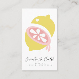 Lemon Half Smoothie Milk Shake Fruit Business Card