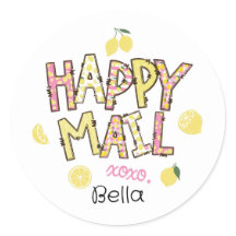 Lemon happy mail sticker