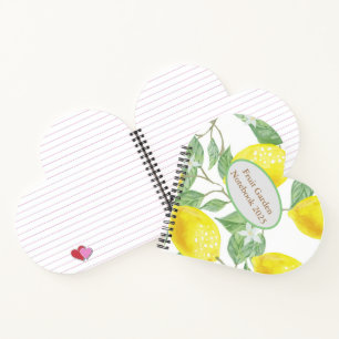Lemon Heart Garden Notebook