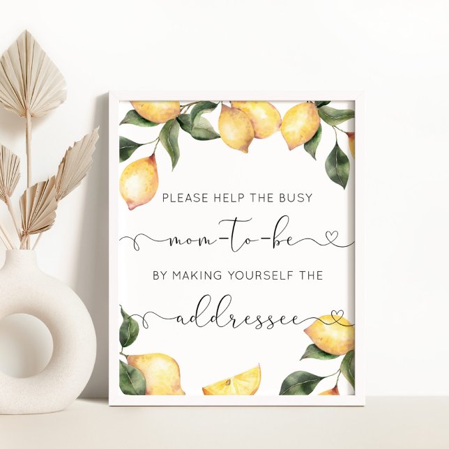 Lemon help the busy Mum Address an envelope Poster (Creator Uploaded)