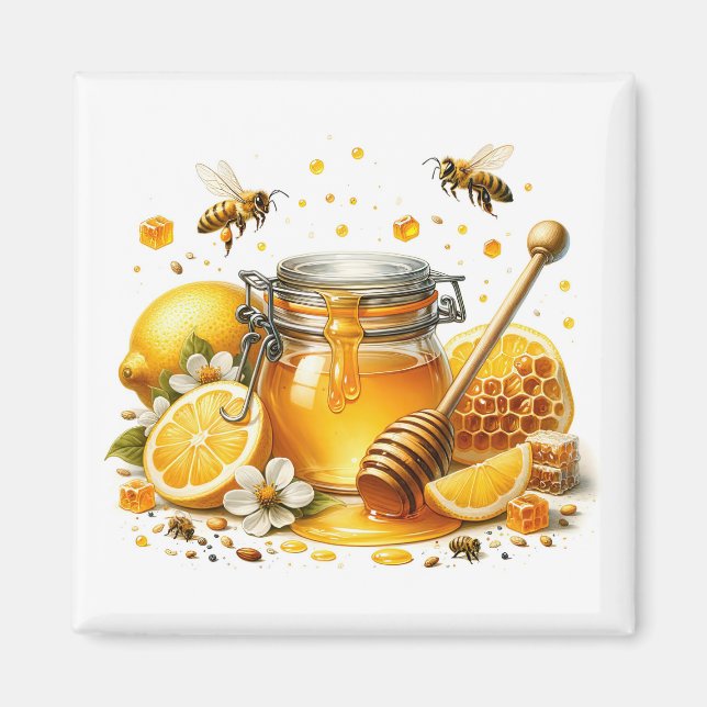 Lemon Honey Magnet   (Front)
