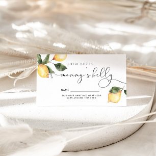 Lemon how big is mummy's belly enclosure card