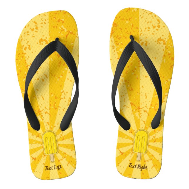 Lemon Ice Cream Stick Flip Flops (Footbed)