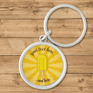 Lemon Ice Cream Stick Key Ring