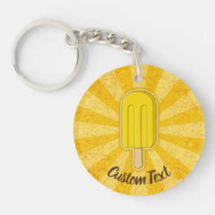 Lemon Ice Cream Stick Keychain