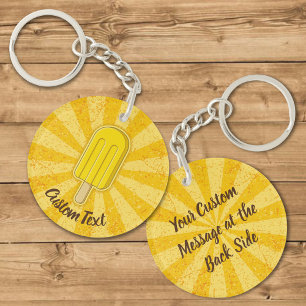 Lemon Ice Cream Stick Keychain
