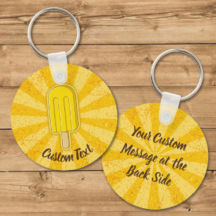 Lemon Ice Cream Stick Keychain