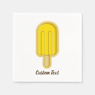 Lemon Ice Cream Stick Napkin