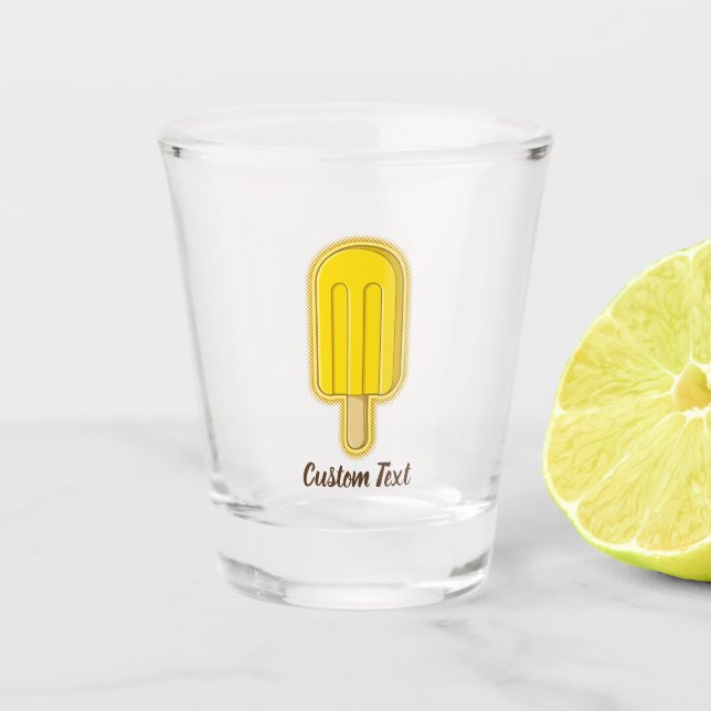 Lemon Ice Cream Stick Shot Glass (Front)