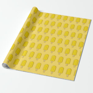 Lemon Ice Cream Stick Wrapping Paper
