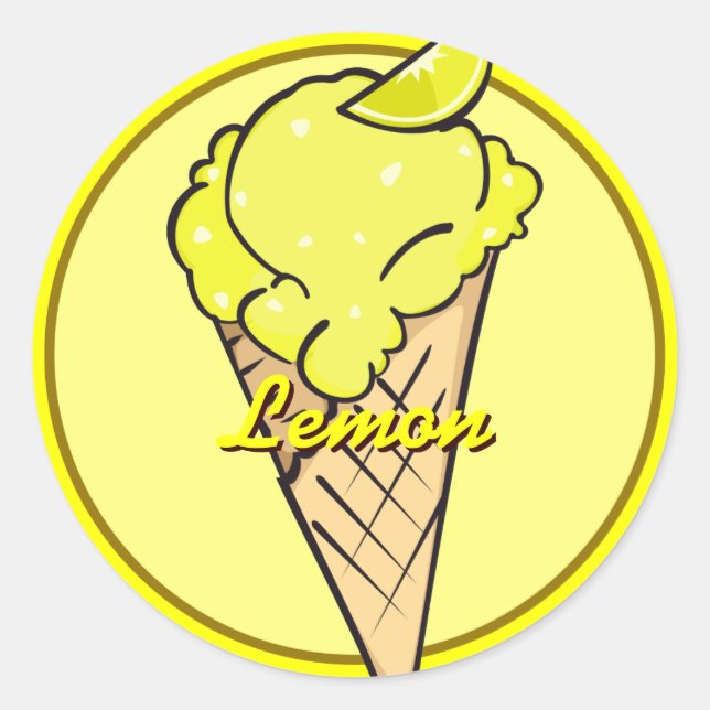 Lemon Icecream Sticker (Front)