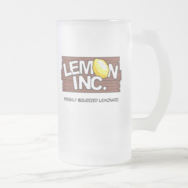 Lemon Inc. Logo Glass Mug (Right)