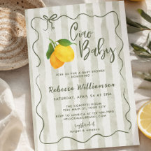 Lemon Italian Amalfi Gender Neutral Baby Shower 