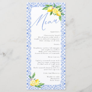 Lemon Italian Positano Wedding Menu
