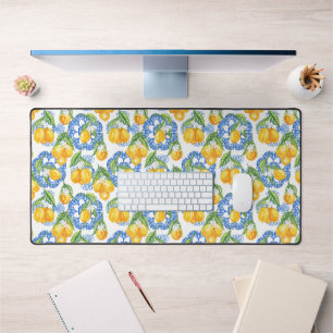 Lemon Italian print classic Amalfi coast  Desk Mat