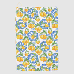 Lemon Italian print classic Amalfi coast  Golf Towel