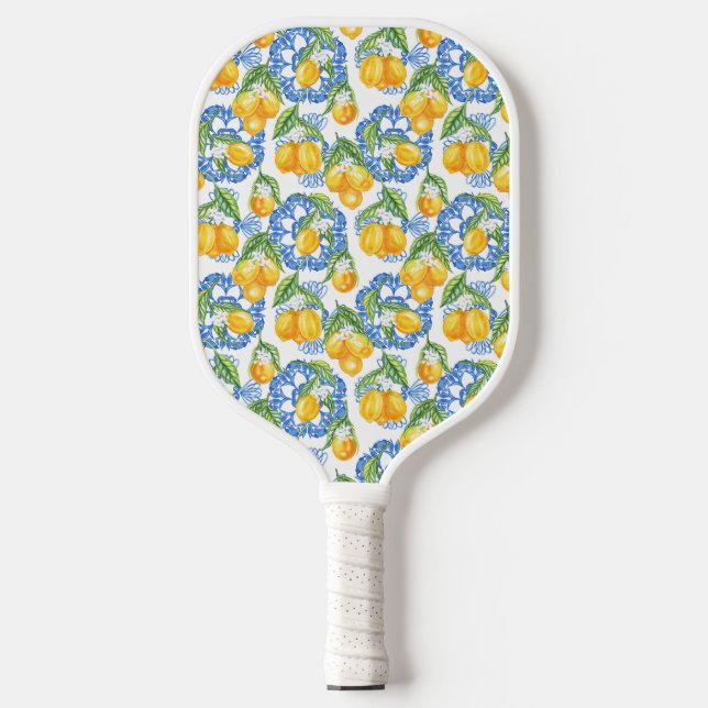 Lemon Italian print classic Amalfi coast Pickleball Paddle (Front)