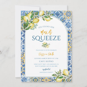Lemon Italian Tile Bridal Shower Invitation