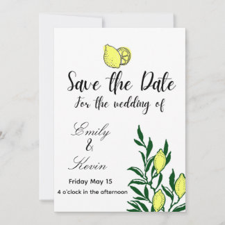 Lemon Italy wedding  Invitation
