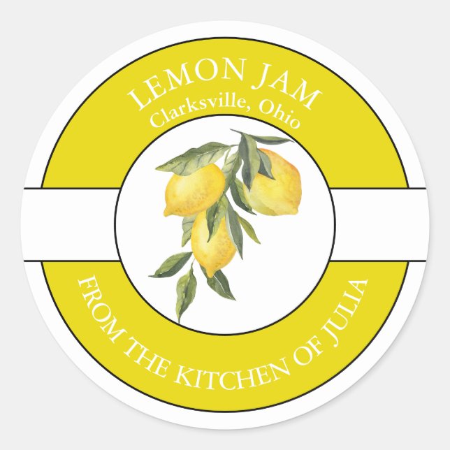 Lemon Jam Label  (Front)