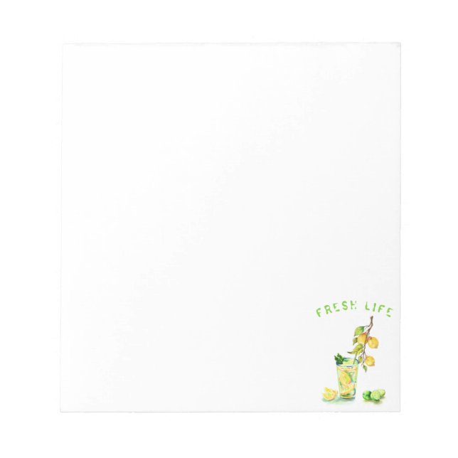 Lemon Juice Cool Drink Lemonade Notepad (Front)
