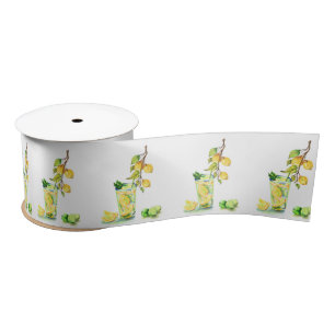Lemon Juice Cool Drink Lemons Gift Ribbon Satin Ribbon
