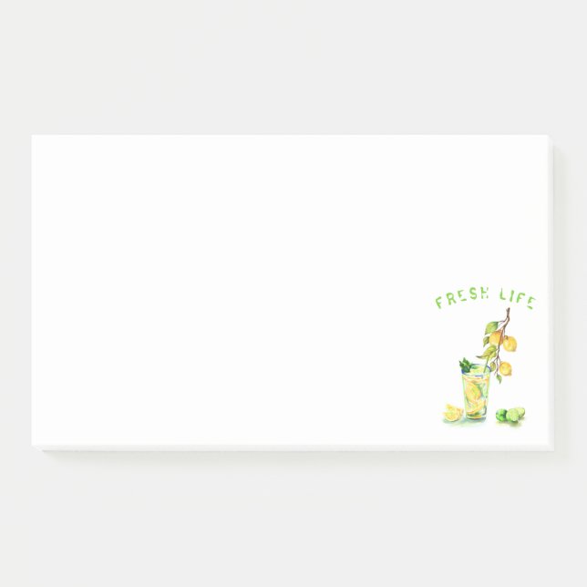 Lemon Juice Drink Post it Notes (Front)