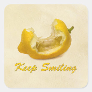 Lemon - Keep Smiling Square Sticker