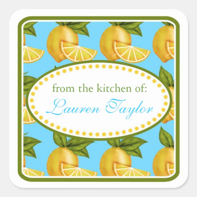 Lemon  Kitchen stickers (Front)