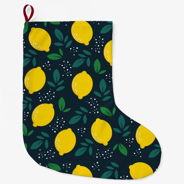 Lemon Large Christmas Stocking (Front)