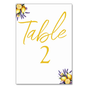 Lemon Lavender Table Card