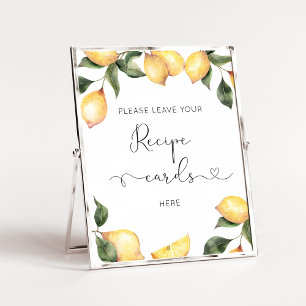 Lemon leave your recipe card here poster