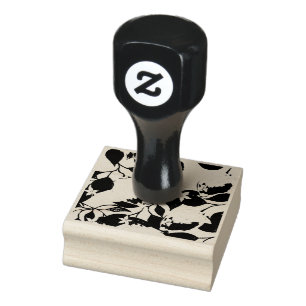 Lemon Leaves Flowers Foliage Seamless Pattern Rubber Stamp