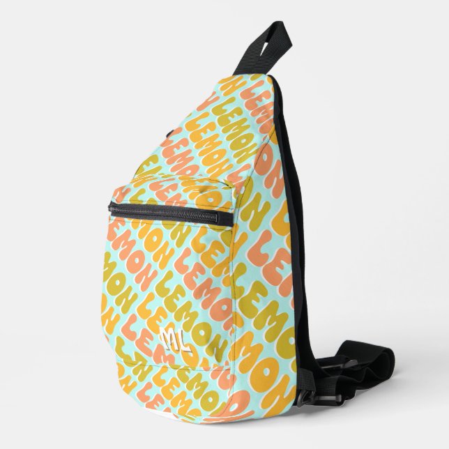 Lemon Lemon Lemon Retro Duffle Bag (Right Corner)