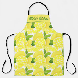 Lemon lemons lemon slices tropical yellow fruit  apron