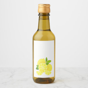 Lemon lemons lemon slices tropical yellow fruit wine label