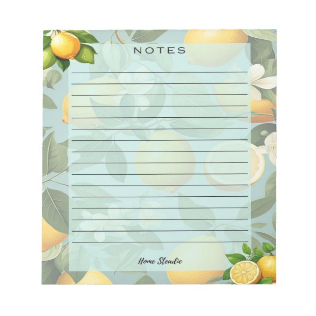 Lemon Life Notepad (Front)