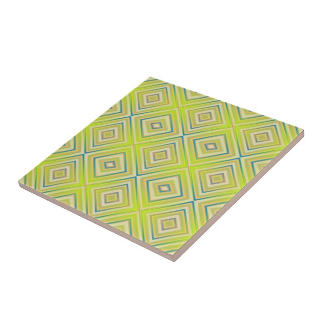 Lemon Lime Alternative Diamond Pattern  Tile (Side)