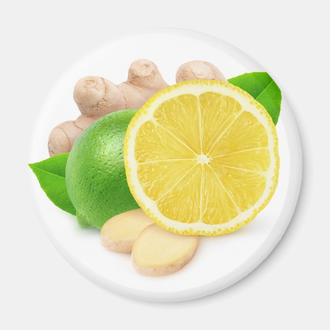 Lemon, lime and ginger magnet (Front)