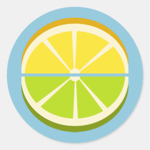 Lemon & Lime Classic Round Sticker