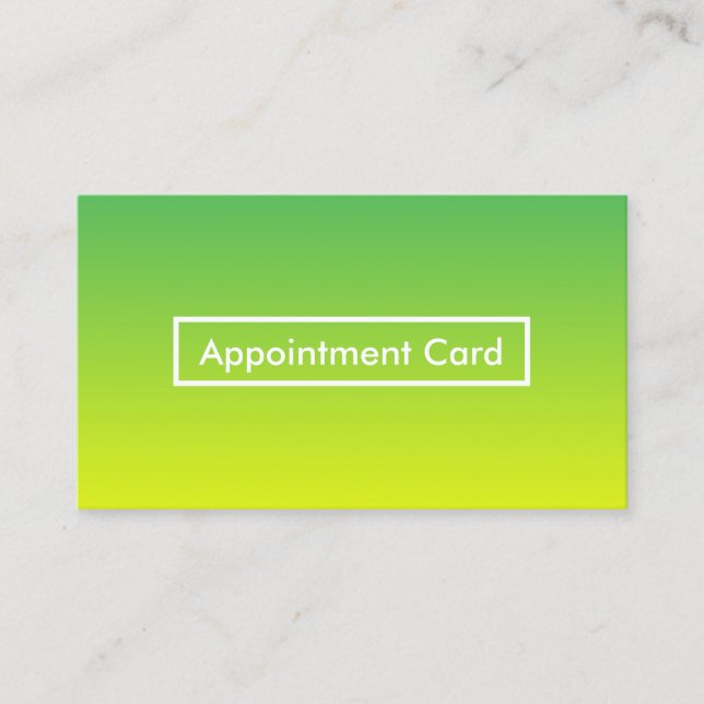 lemon lime fade appointment reminder card (Front)