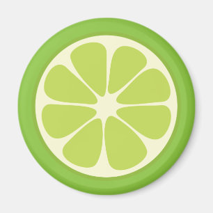 Lemon Lime Green Juicy Citrus Fruit Slice Kitchen Magnet