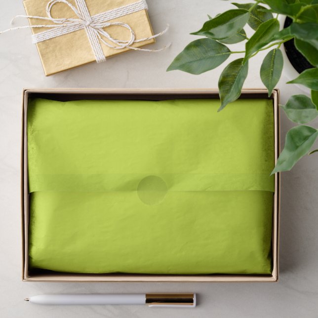 Lemon, Lime Green Solid Colour, Minimalist Tissue Paper (Gift)