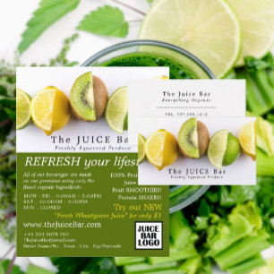 Lemon, Lime & Kiwi, Juice Bar Business Card