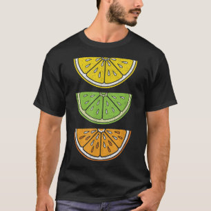 Lemon Lime Orange Slice Vintage Vegan Fruit Citrus T-Shirt