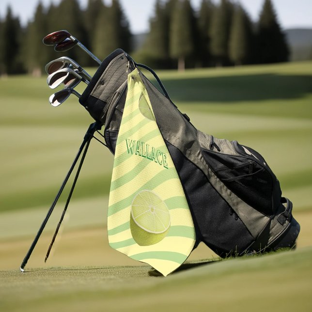 Lemon Lime Personalised Golf Towel (Creator Uploaded)