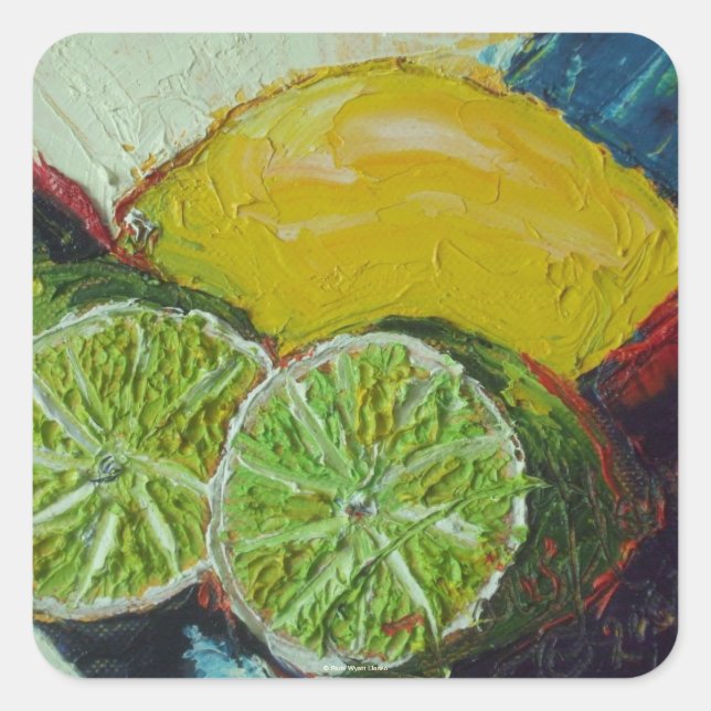 Lemon Lime Round Sticker (Front)