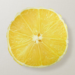 Lemon Lime Slice  Round Cushion
