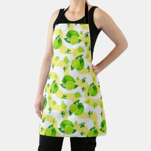 Lemon Lime Trendy Modern Fun Apron